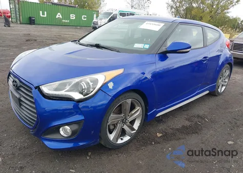 2015 Hyundai Veloster Turbo z USA, uszkodzony, nr VIN KMHTC6AE5FU224587
